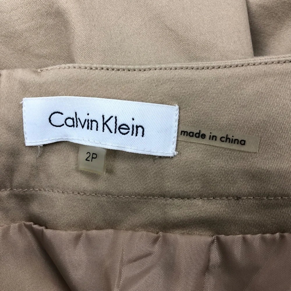 Calvin Klein Khaki Pencil Skirt Size 2P